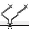 Hagor Support de table Gasliftarm Dual 2x 15-27" | max. VESA 100x100 | Charge réglable 2x 1,5-9kg