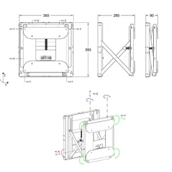 Hagor VWH-1 Small Support pour mur d'images - 32