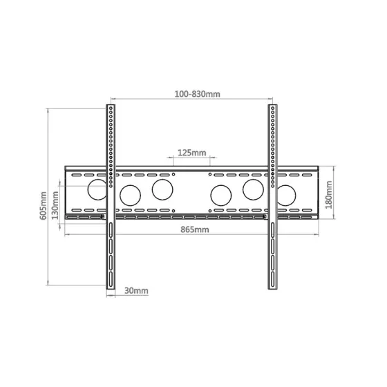 Hagor WH 85 F-HD - Support mural rigide, 55-110", 125kg