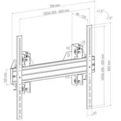 Hagor WH Synchron HD support mural robuste pour écrans de 55 à 75 pouces