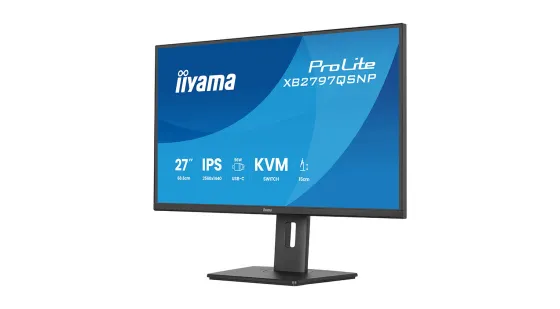 iiyama Écran ProLite XB2797QSNP-B1 de 27 pouces en résolution QHD, avec station d'accueil USB-C, commutateur KVM et connexion LAN