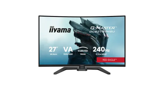 iiyama GCB2784HSU-B1 Écran de jeu incurvé Red Eagle G-MASTER 27 pouces avec socle réglable en hauteur
