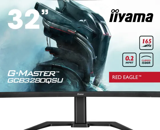 iiyama GCB3280QSU-B1 32" VA Moniteur, 2560 x 1440 QHD / WQHD, 165Hz, 1ms