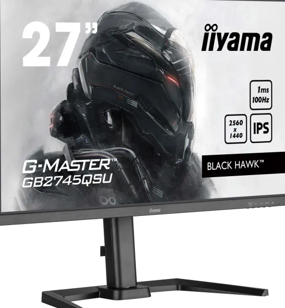 iiyama G-MASTER GB2745QSU-B2 27" IPS Moniteur, 2560 x 1440 QHD / WQHD, 100Hz, 1ms