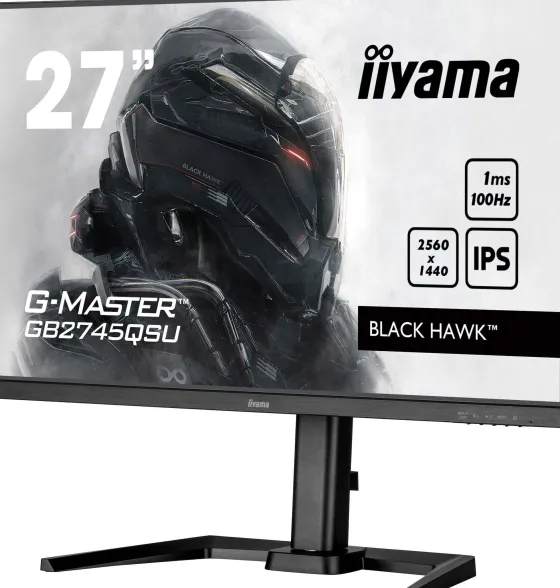 iiyama G-MASTER GB2745QSU-B2 27" IPS Moniteur, 2560 x 1440 QHD / WQHD, 100Hz, 1ms