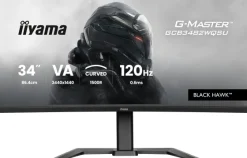 iiyama G-MASTER GCB3482WQSU-B1 Écran Gaming Curvé 34 pouces avec une fréquence de rafraîchissement de 120Hz et un temps de réponse de 0.6 ms