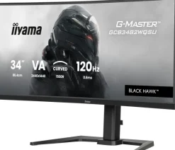 iiyama G-MASTER GCB3482WQSU-B1 Écran Gaming Curvé 34 pouces avec une fréquence de rafraîchissement de 120Hz et un temps de réponse de 0.6 ms
