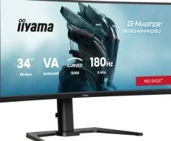 iiyama G-MASTER GCB3484WQSU-B1 Écran incurvé 34" Gaming Red Eagle avec taux de rafraîchissement de 180Hz & temps de réponse de 0,4 ms
