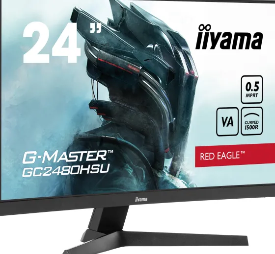 iiyama G-MASTER GC2480HSU-B1 24" VA Moniteur, 1920 x 1080 Full HD, 100Hz, 0,5ms