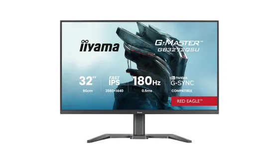 iiyama G-MASTER Red Eagle GB3272QSU-B1 Moniteur de jeu WQHD avec dalle IPS rapide 180 Hz