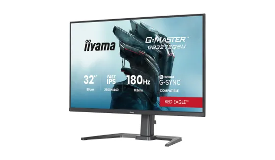 iiyama G-MASTER Red Eagle GB3272QSU-B1 Moniteur de jeu WQHD avec dalle IPS rapide 180 Hz