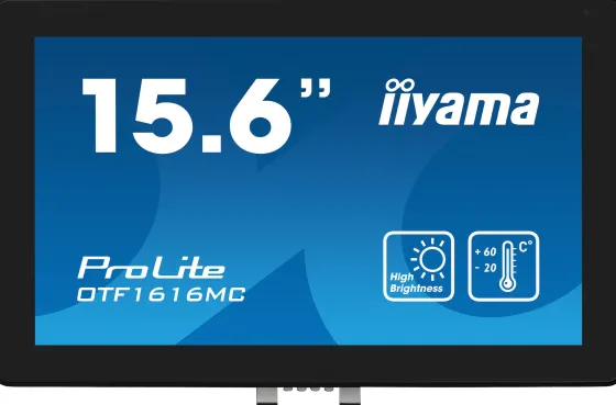 iiyama OTF1616MC-B1 - Moniteur VA 16", 1920 x 1080 Full HD, 31 920Hz, 25ms