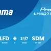 iiyama ProLite LH5075UHS-B2AG écran d'affichage numérique de 50 pouces avec résolution 4K UHD, fonctionnement 24 heures sur 24, 7 jours sur 7, système d'exploitation Android et emplacement pour carte Intel® SDM