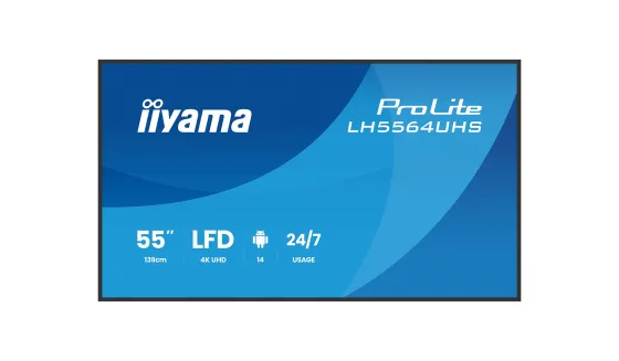 iiyama ProLite LH5564UHS-B1AG Écran d'affichage numérique 4K UHD de 55 pouces avec options avancées de contrôle et de connectivité
