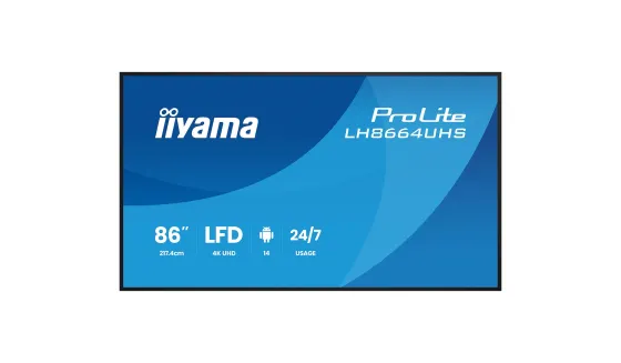 iiyama ProLite LH8664UHS-B3AG Écran d'affichage numérique professionnel 4K UHD 86 pouces