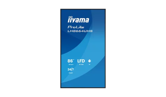 iiyama ProLite LH8664UHS-B3AG Écran d'affichage numérique professionnel 4K UHD 86 pouces