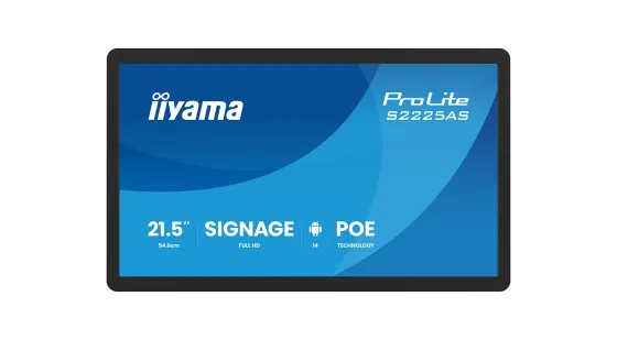 iiyama ProLite S2225AS-B1P Écran d'affichage de 22 pouces, optimisé par le système de gestion de contenu intégré iiSignage².