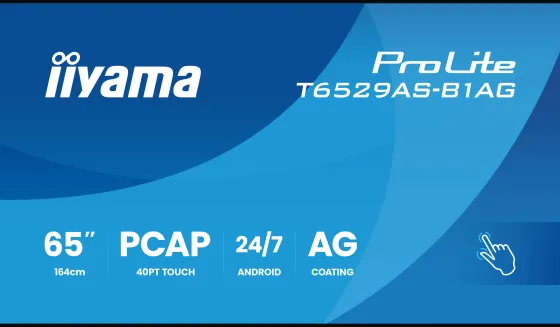iiyama ProLite T6529AS-B1AG écran PCAP interactif tout-en-un de 65 pouces pour les espaces de collaboration intelligents
