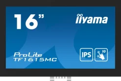 iiyama ProLite TF1615MC-B1 16" Touchmonitor 16" IPS Moniteur, 1920 x 1080 Full HD, 60Hz, 25ms