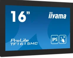 iiyama ProLite TF1615MC-B1 16" Touchmonitor 16" IPS Moniteur, 1920 x 1080 Full HD, 60Hz, 25ms