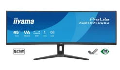 iiyama ProLite XCB4594DQSU-B1 Moniteur incurvé ultra-large de 45 pouces avec résolution Dual QHD et support réglable en hauteur