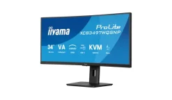 iiyama ProLite XCB3497WQSNP-B1 Moniteur incurvé de 34 pouces avec résolution UWQHD, station d'accueil USB-C et support réglable en hauteur
