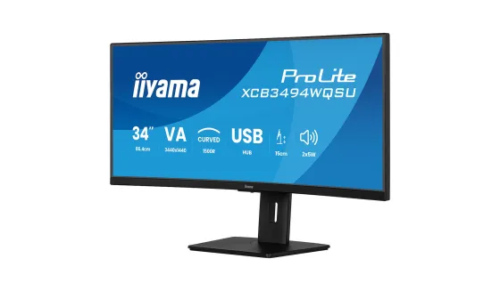 iiyama ProLite XCB3494WQSU-B1 Moniteur incurvé de 34 pouces avec support réglable en hauteur
