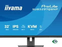 iiyama ProLite XUB3297QSNP-B1 moniteur 32 pouces avec technologie IPS QHD, station d'accueil USB-C et commutateur KVM