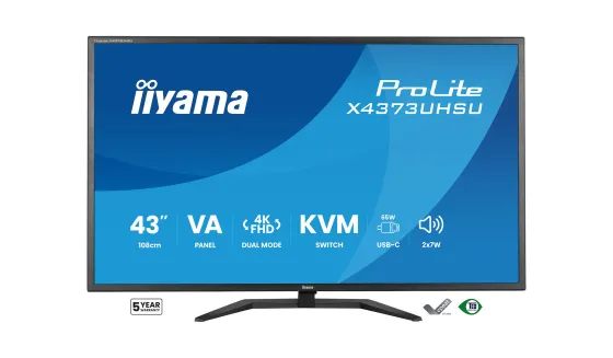 iiyama ProLite X4373UHSU-B2 Moniteur de 43 pouces avec une résolution 4K