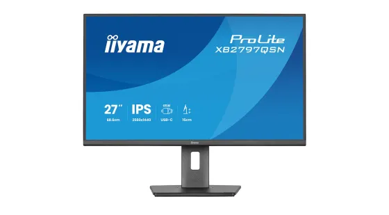 iiyama XB2797QSN-B1 Écran ProLite 27 pouces QHD avec station d'accueil USB-C et port LAN