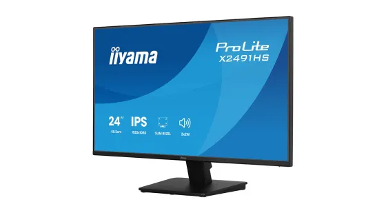 iiyama X2491HS-B1 Écran ProLite IPS Full HD de 24 pouces, avec un taux de rafraîchissement de 120 Hz et un cadre fin sur les quatre côtés