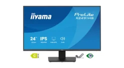 iiyama X2491HS-B1 Écran ProLite IPS Full HD de 24 pouces, avec un taux de rafraîchissement de 120 Hz et un cadre fin sur les quatre côtés