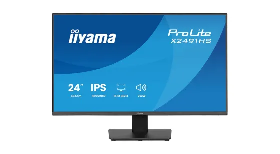 iiyama X2491HS-B1 Écran ProLite IPS Full HD de 24 pouces, avec un taux de rafraîchissement de 120 Hz et un cadre fin sur les quatre côtés
