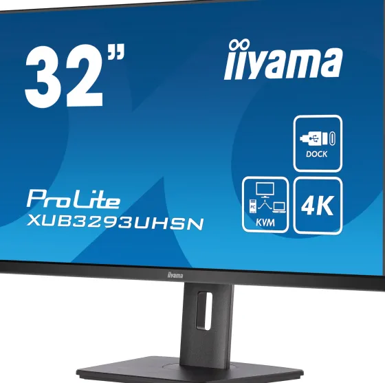 iiyama XUB3293UHSN-B5 32" IPS Moniteur, 3840 x 2160 4K UHD, 60Hz, 4ms