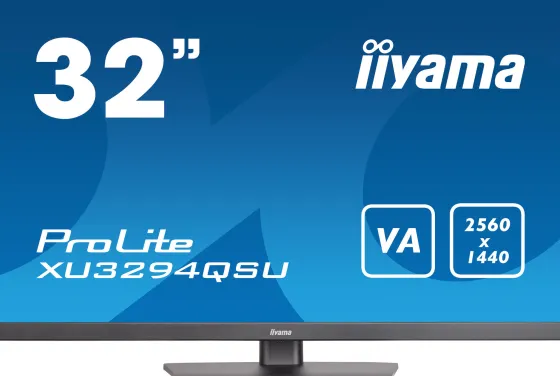 iiyama XU3294QSU-B1 32" VA Moniteur, 2560 x 1440 QHD / WQHD, 75Hz, 4ms