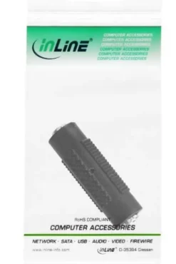 InLine Adaptateur audio, prise jack 3,5 mm / prise jack, stéréo