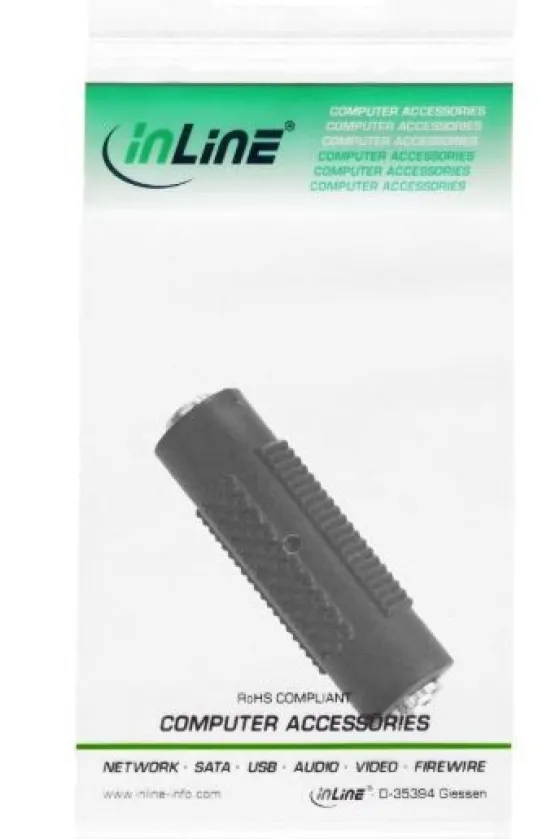 InLine Adaptateur audio, prise jack 3,5 mm / prise jack, stéréo