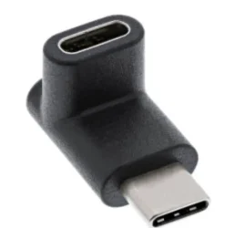 InLine Adaptateur USB 3.1, type C mâle vers C femelle, coudé haut/bas (Gen.2)