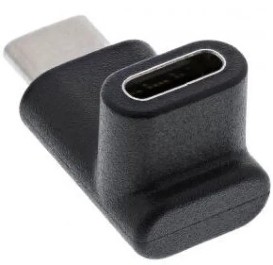 InLine Adaptateur USB 3.1, type C mâle vers C femelle, coudé haut/bas (Gen.2)