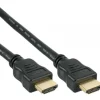 InLine cable HDMI, HDMI-High Speed avec Ethernet prise /prise noire/ doré 0,5 m