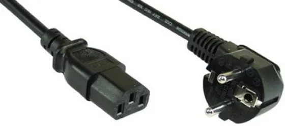 InLine Câble d'alimentation, fiche Schuko coudée sur fiche IEC, 7,0 m