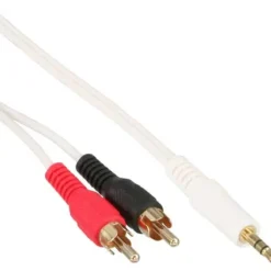 Inline Câble Mini-Jack 3,5mm vers 2 x Cinch (RCA), 2,5m