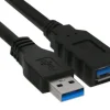 InLine câble USB 3.0, A mâle/femelle, noir, 3m