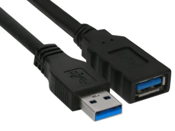 InLine câble USB 3.0, A mâle/femelle, noir, 3m