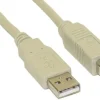 InLine câble USB 2.0, A vers B, beige, 3m