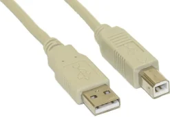 InLine câble USB 2.0, A vers B, beige, 3m