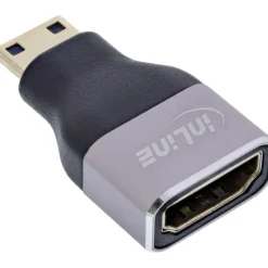 InLine HDMI Adapter connecteur HDMI A femelle / Connecteur Mini HDMI C mâle, 8K UHD