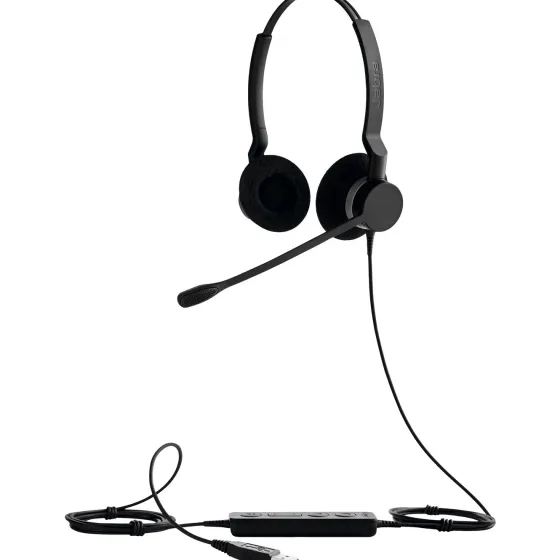 Jabra Biz 2300 USB-A MS Duo - Micro-casque filaire Stéréo pour Microsoft Teams