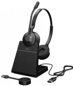 Jabra Engage 55 SE - DECT, USB-A - casque sans fil double certifié pour les plateformes de communications unifiées | avec support de charge
