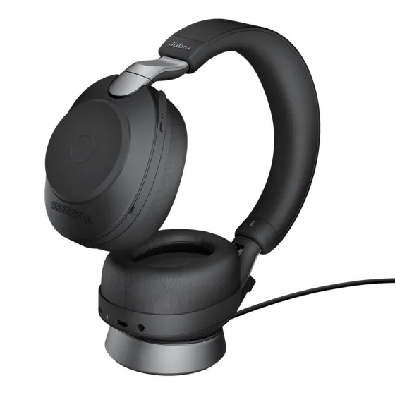Jabra Evolve2 85 - Micro-casque stéréo USB-C UC avec base, noir
